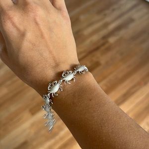 Alamea white gold crab bracelet